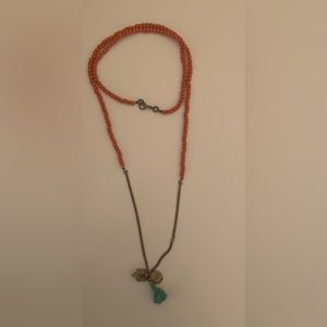 Melvin Jewelry Seed Bead Charm Necklace